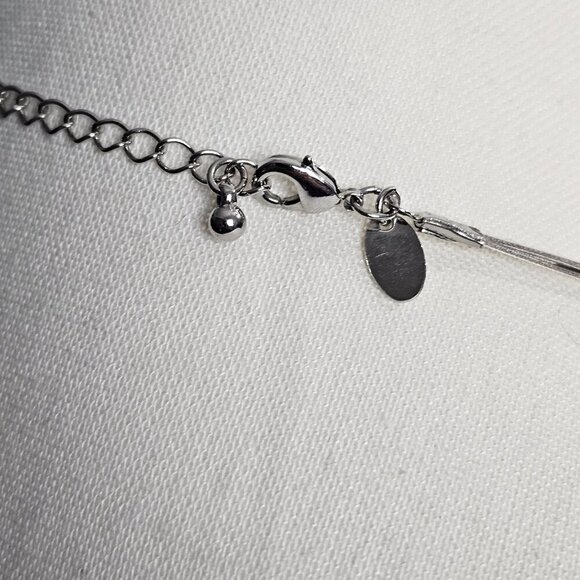 Lia Sophia Kinetic Vintage Mod Silver Tone 5-Strand Wire Floating Beads Necklace - Picture 4 of 6